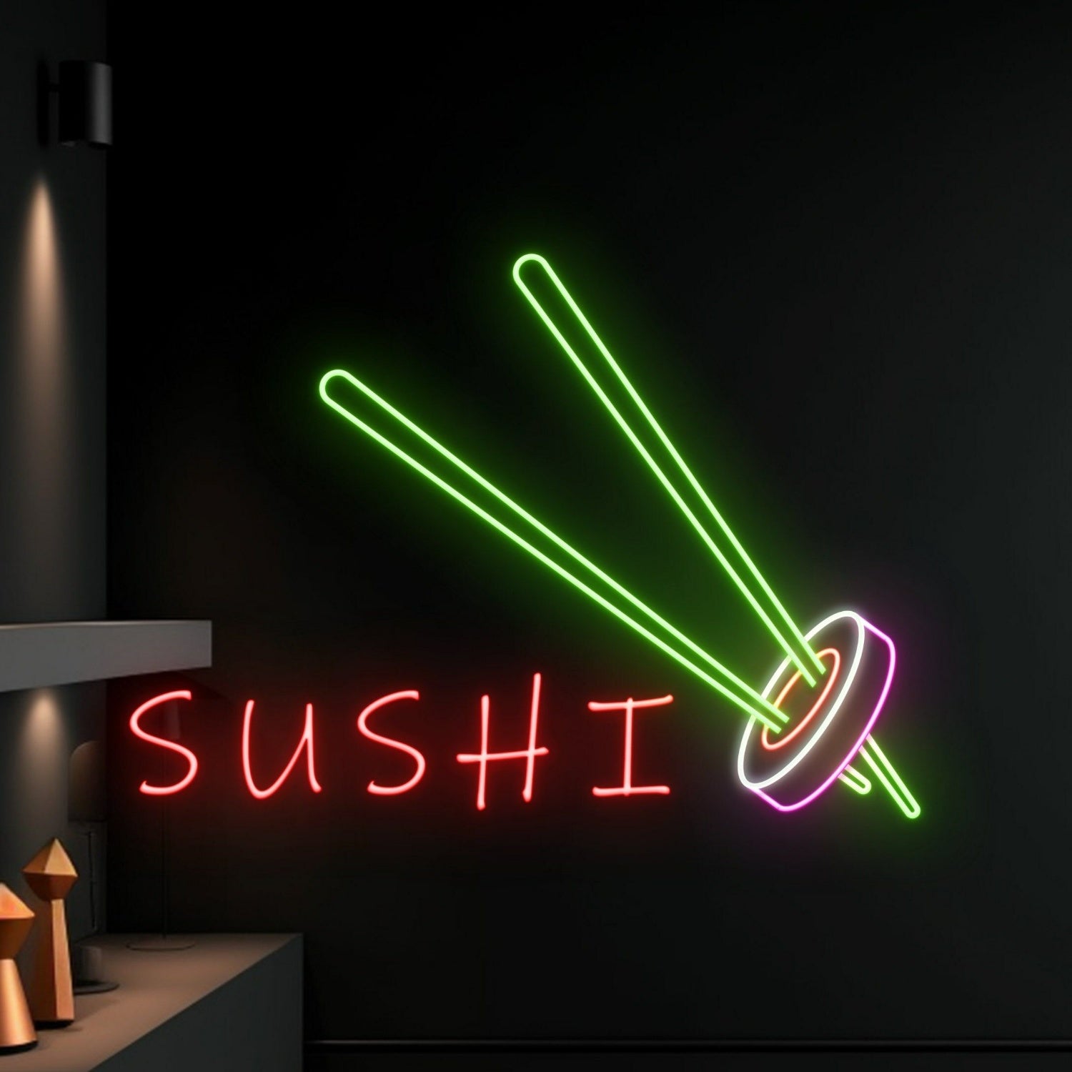 Sashimi Japanese Logo Deco Sushi Hanging Led Neon Sign | Shineneon