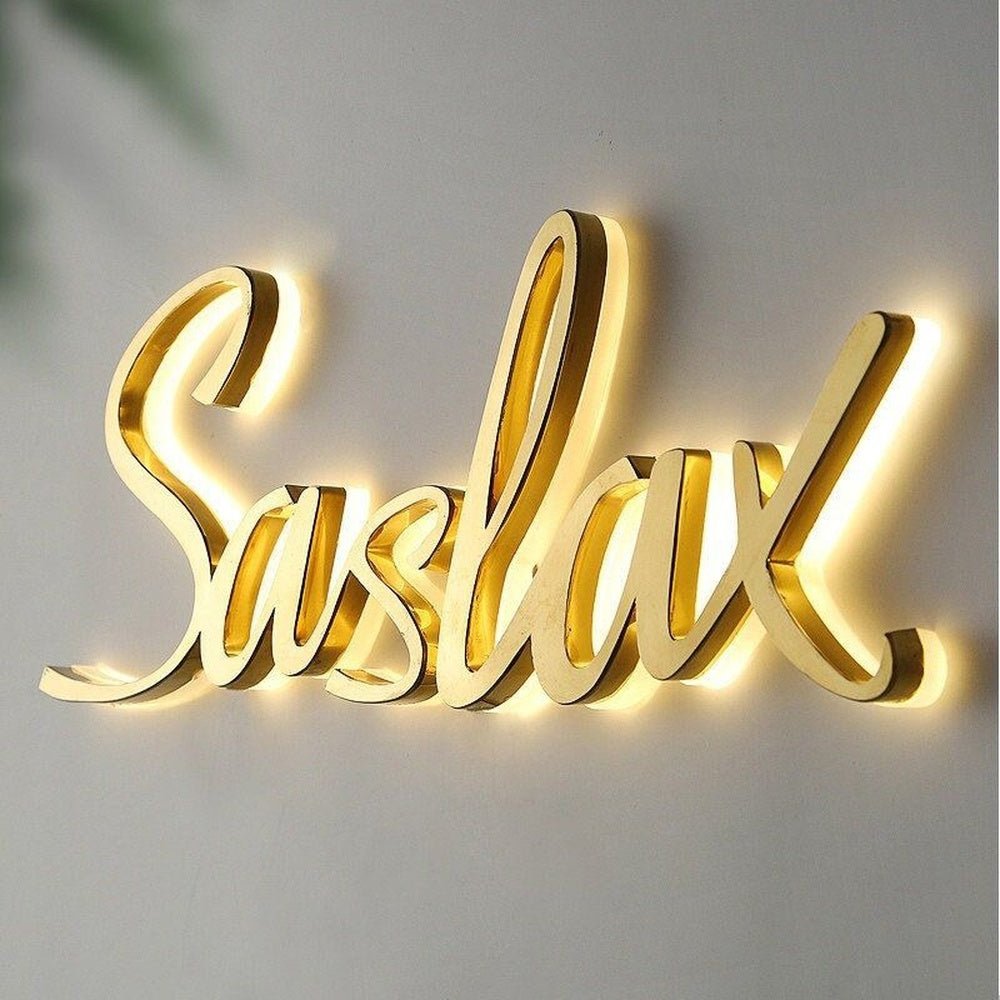 Saslax 3D Backlit Channel Letters Led Light Sign - Shineneon