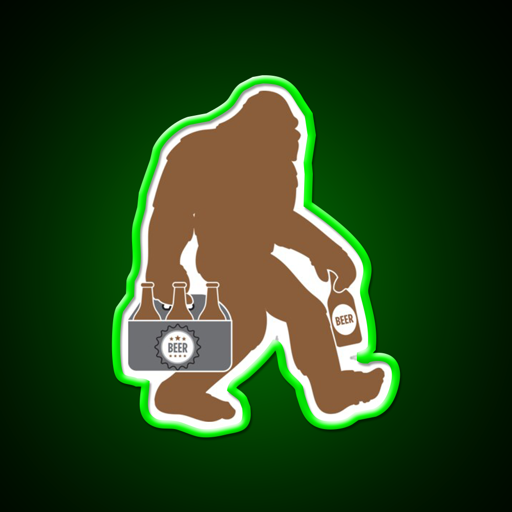 Sasquatch With Beer T Beer Bar Decor Led Neon Sign Rgb Color - LED neon sign view 8