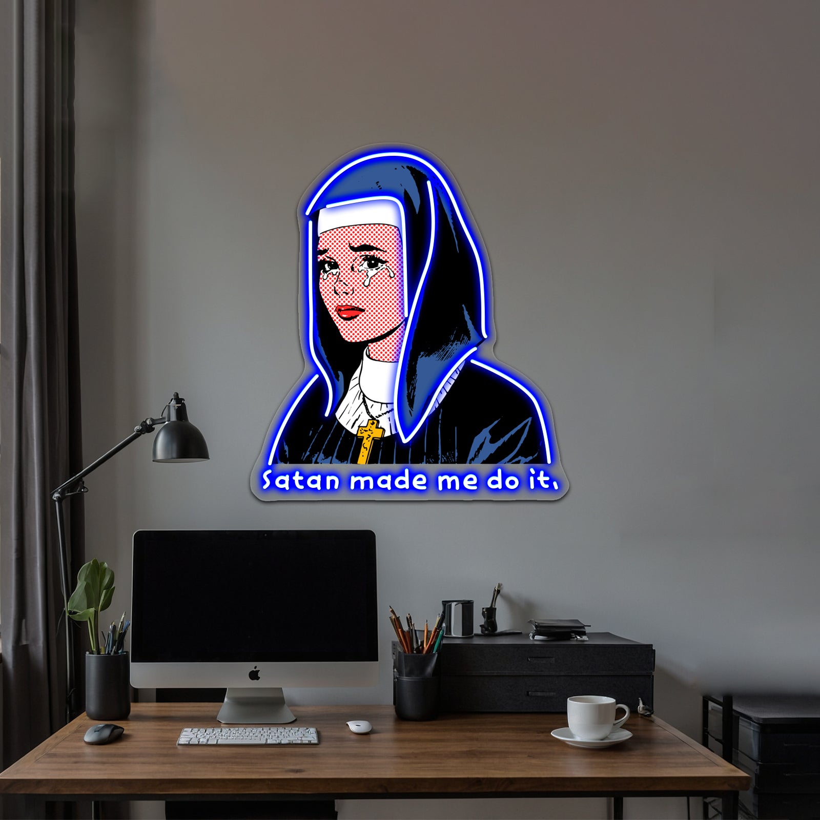 Satan Made Me Do It Artwork Custom Led Signs | Shineneon