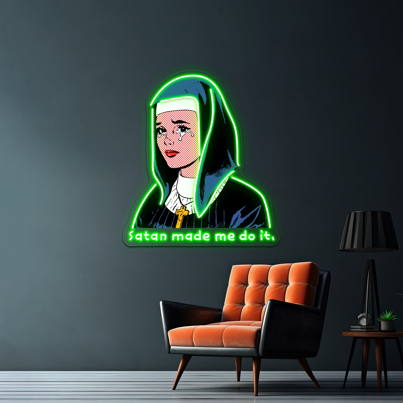 Satan Made Me Do It Artwork Custom Led Signs | Shineneon