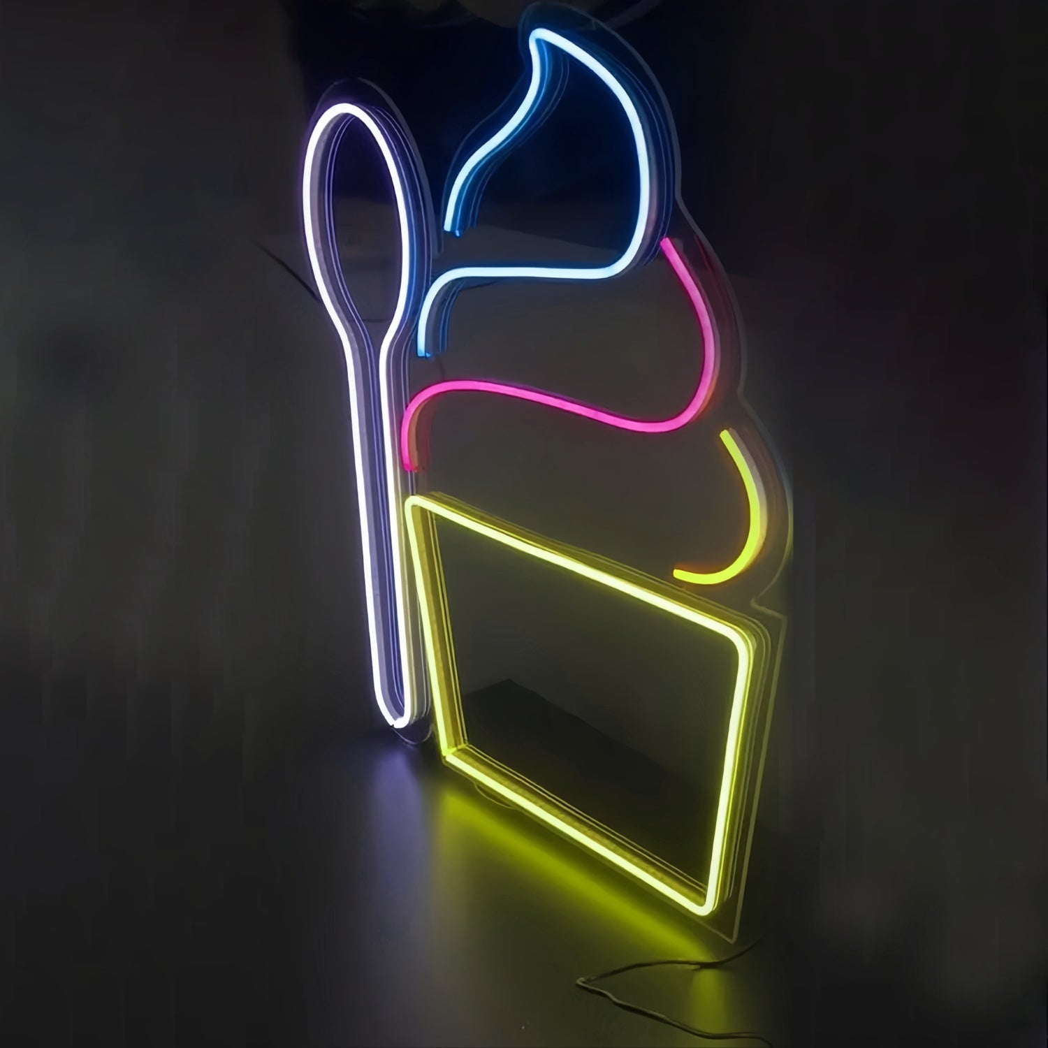 Satisfy Your Cravings Ice Cream Led Neon Sign | Shineneon