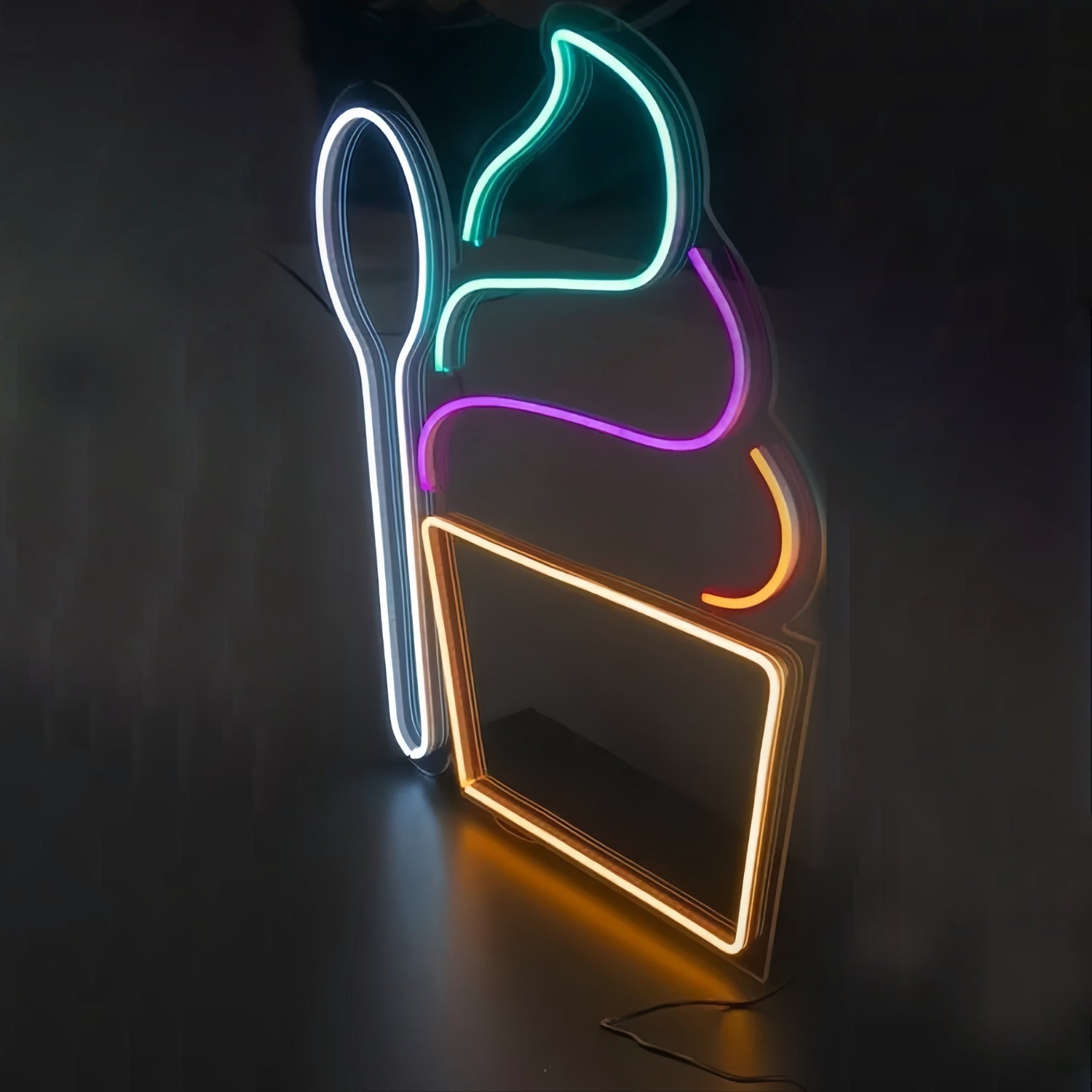 Satisfy Your Cravings Ice Cream Led Neon Sign | Shineneon