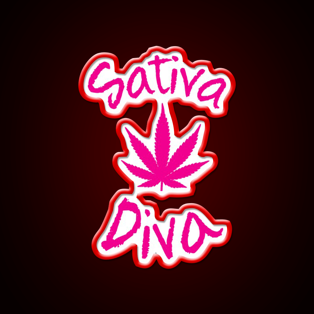 Sativa Diva Stoner Chick Hemp Inspired Green Leaf Led Neon Sign Rgb Color - Shineneon