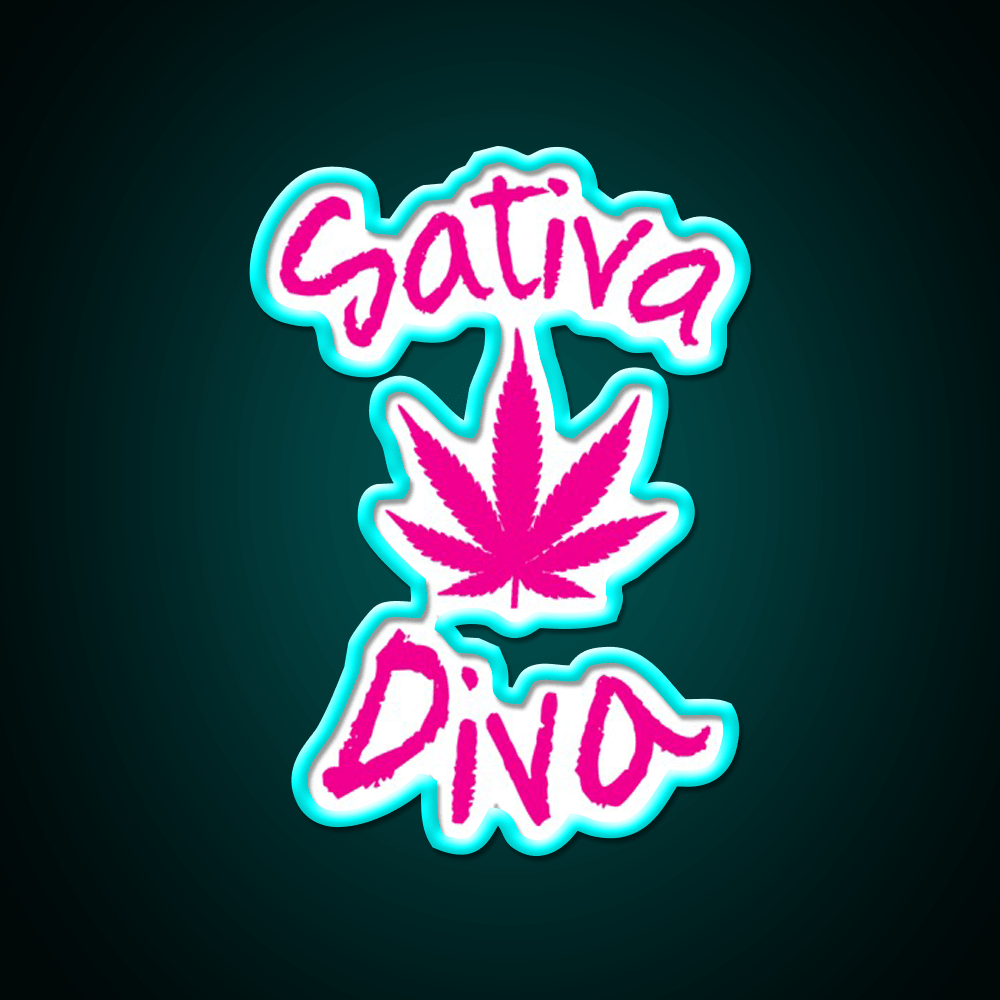 Sativa Diva Stoner Chick Hemp Inspired Green Leaf Led Neon Sign Rgb Color - Shineneon