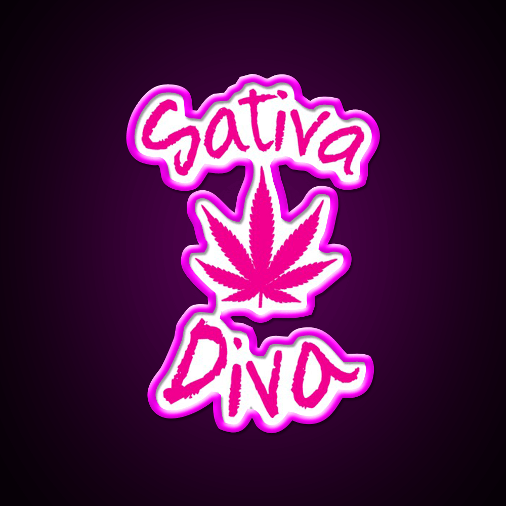 Sativa Diva Stoner Chick Hemp Inspired Green Leaf Led Neon Sign Rgb Color - Shineneon