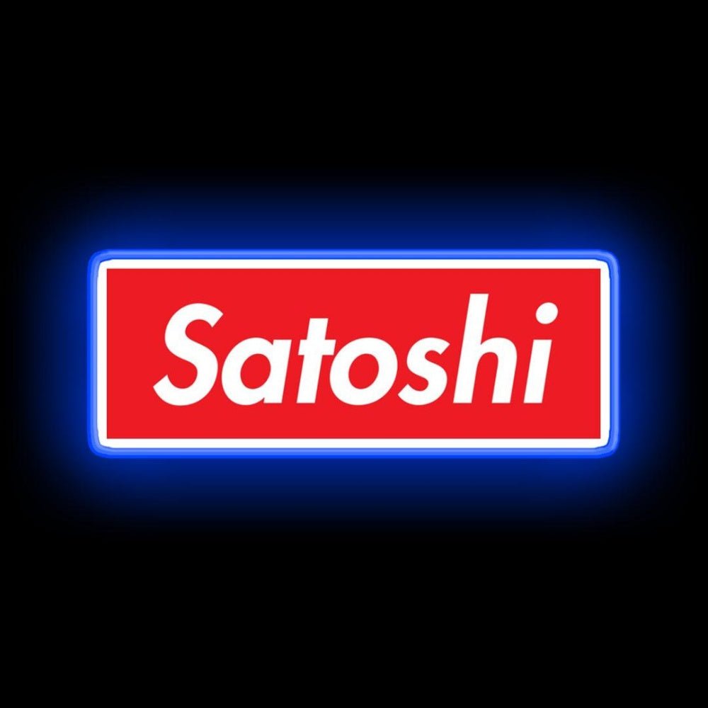 Satoshi Red And White Neon Sign - Shineneon