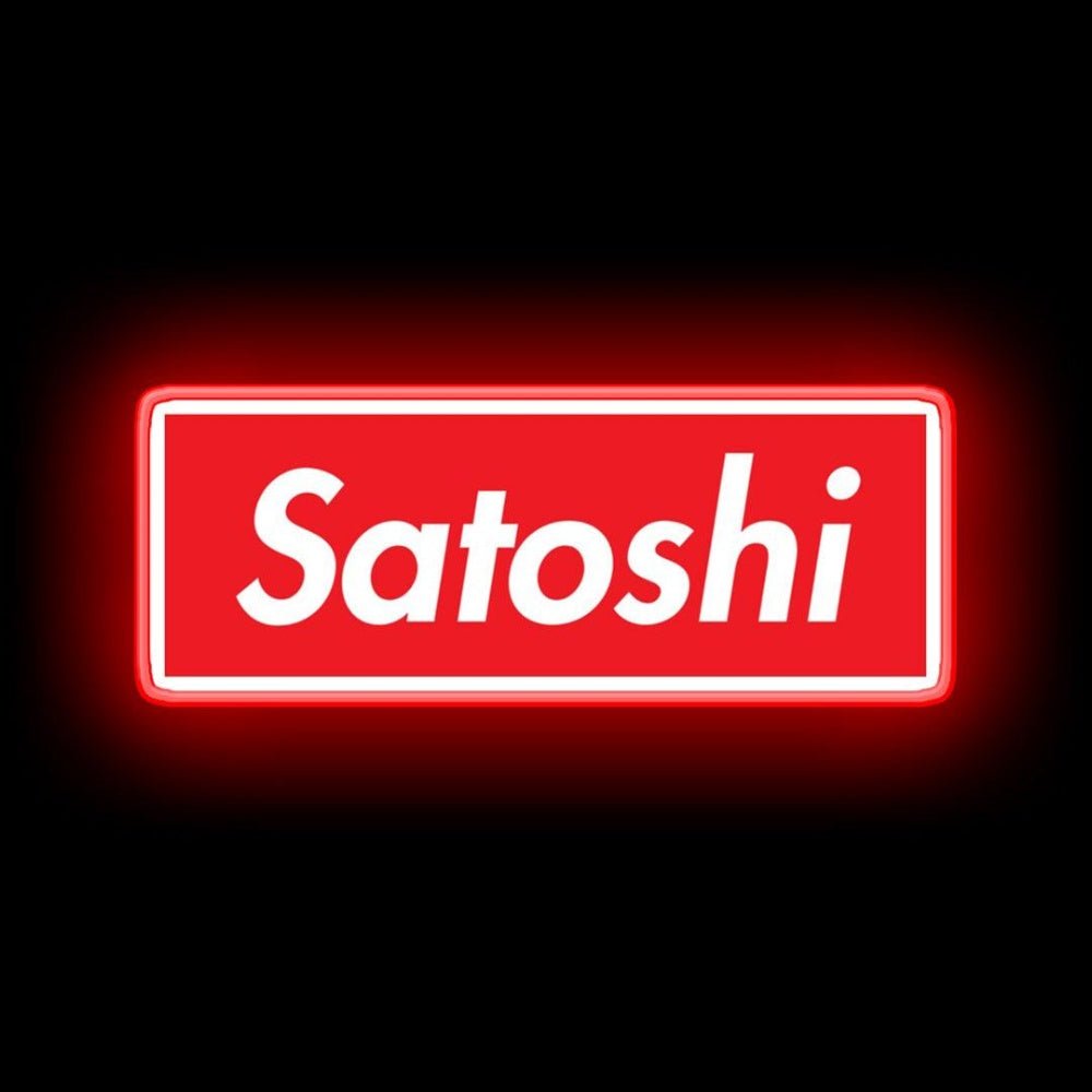 Satoshi Red And White Neon Sign - Shineneon
