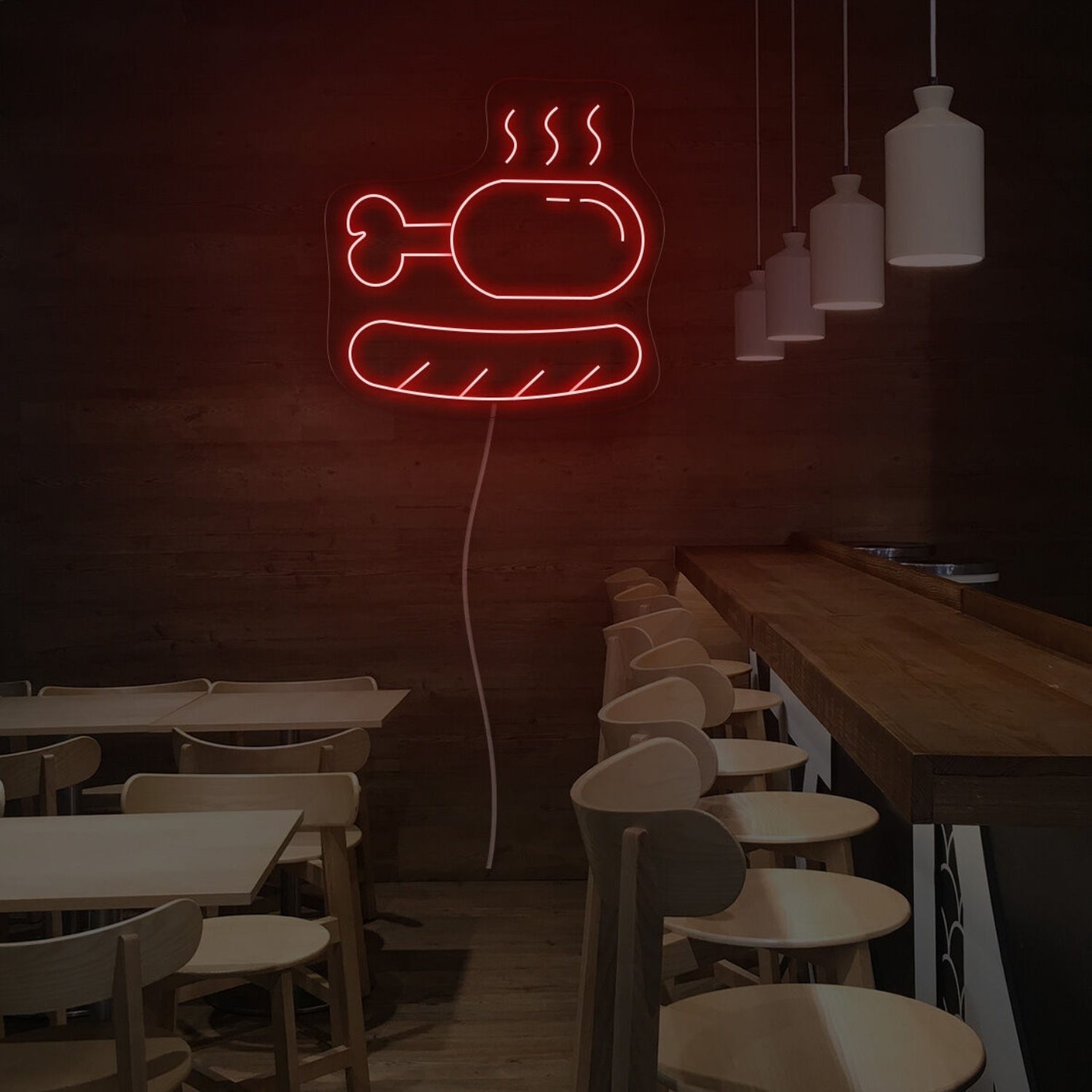 Sausage And Chicken Leg Led Neon Sign | Shineneon