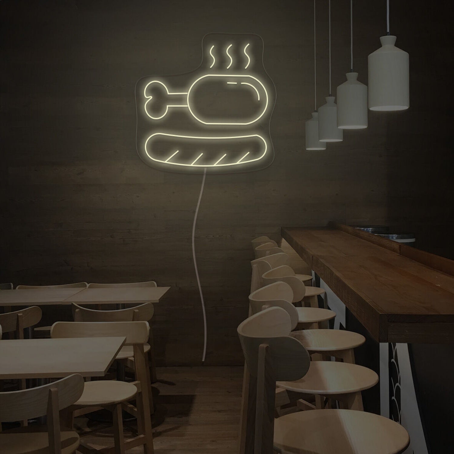 Sausage And Chicken Leg Led Neon Sign | Shineneon