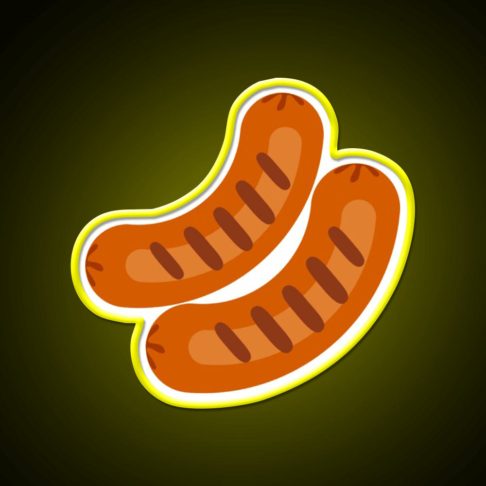 Sausages Fast Food Led Neon Sign For Burger Place Rgb Color - Shineneon