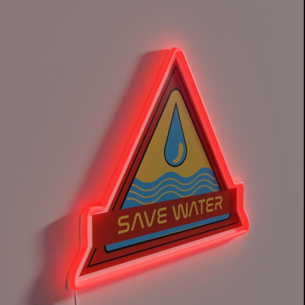 Save Water Climate Change 2023 Rgb Led Neon Sign - Shineneon