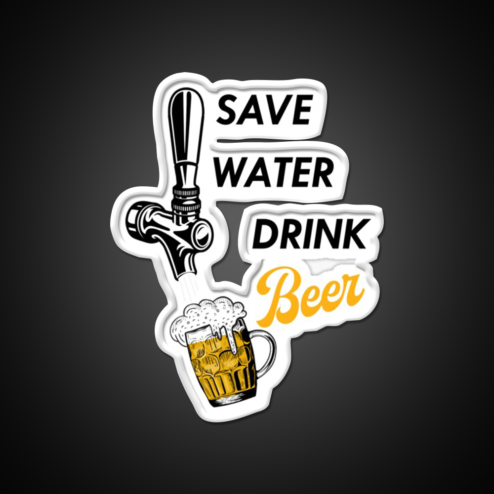 Save Water Drink Beer Bar Decor Led Neon Sign Rgb Color - LED neon sign view 11