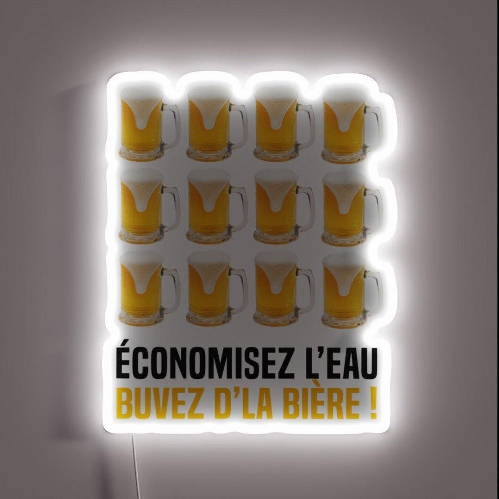 Save Water Drink Beer Cups Rgb Led Neon Sign - Shineneon