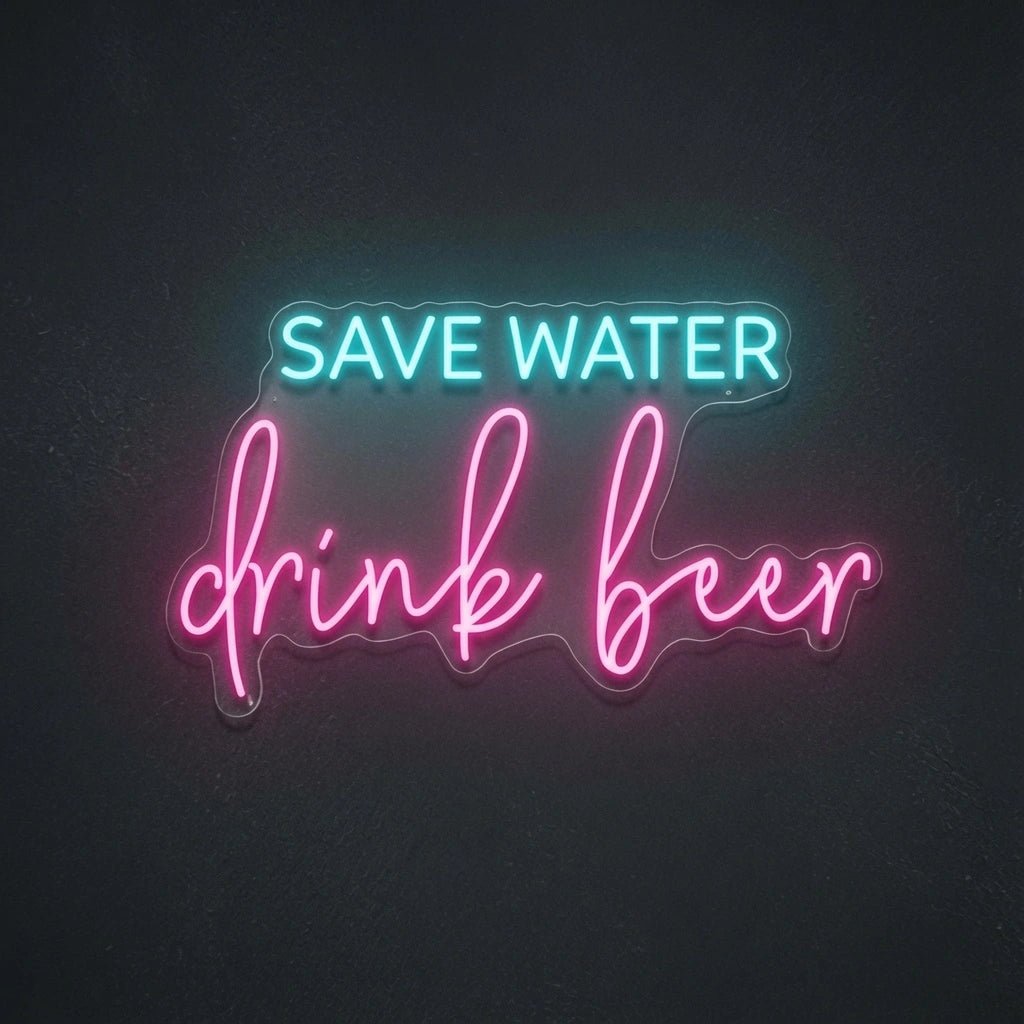 Save Water Drink Beer LED Neon Sign Home Wall Art - Shineneon