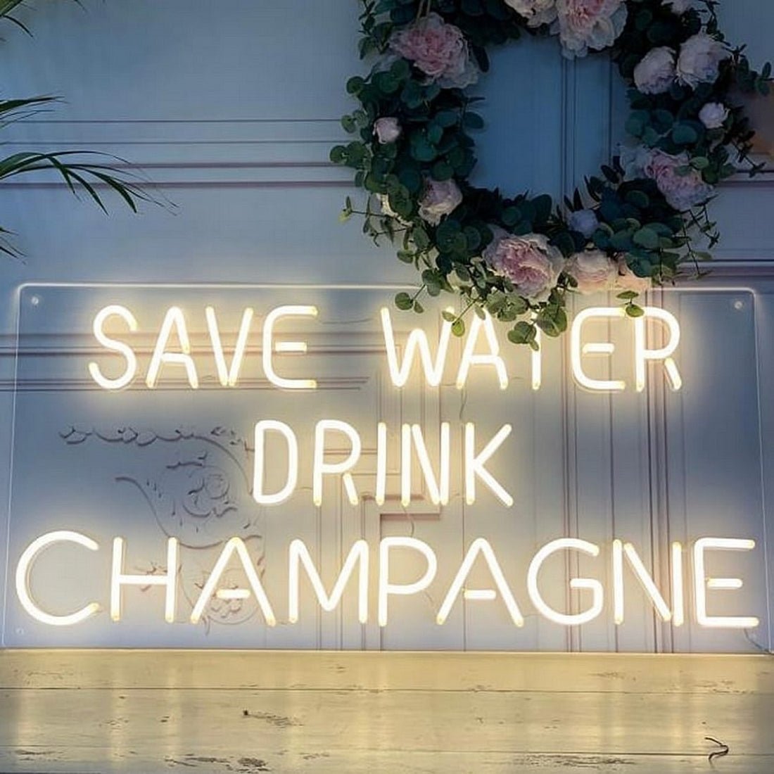 Save Water Drink Champagne Led Sign Business Neon Sign - Shineneon