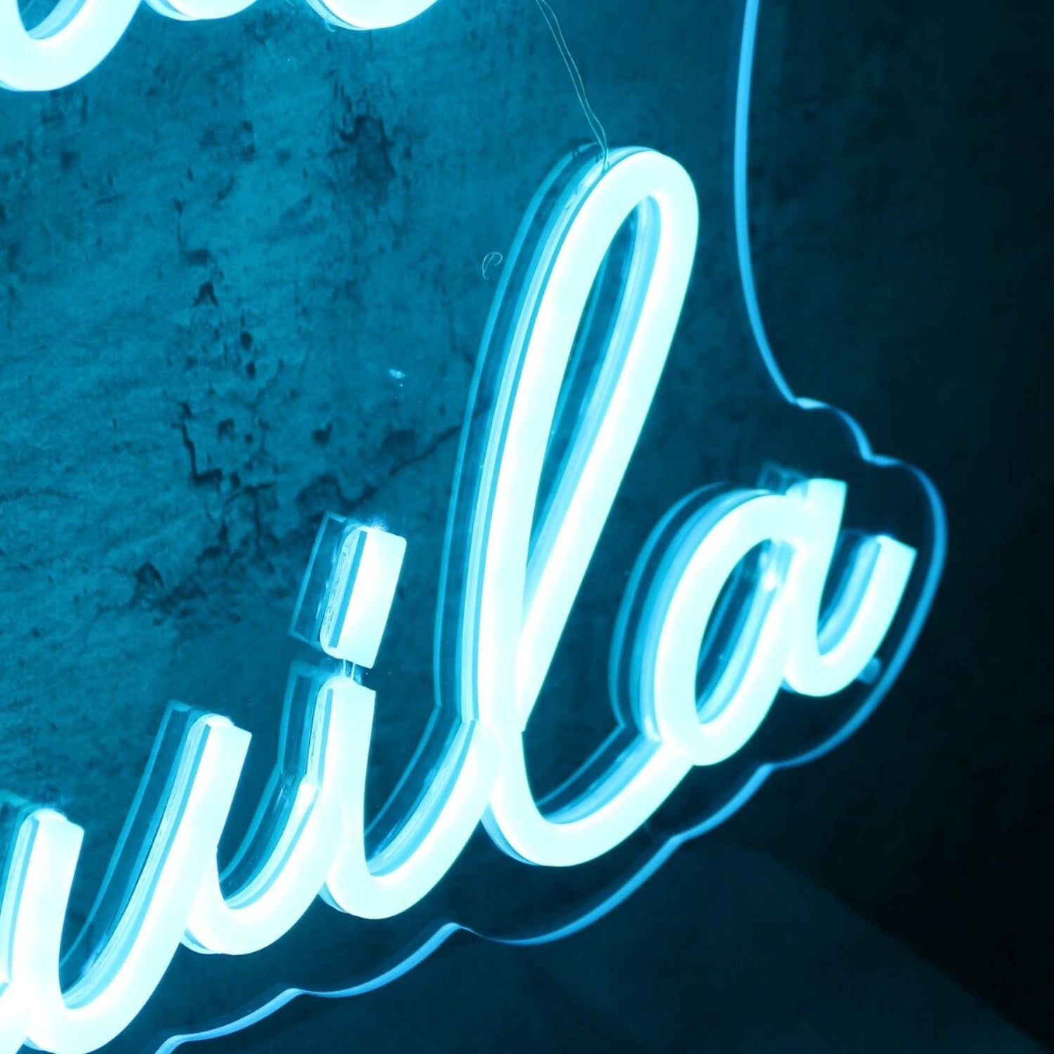 Save Water Drink Tequila Blue Led Neon Sign - Shineneon