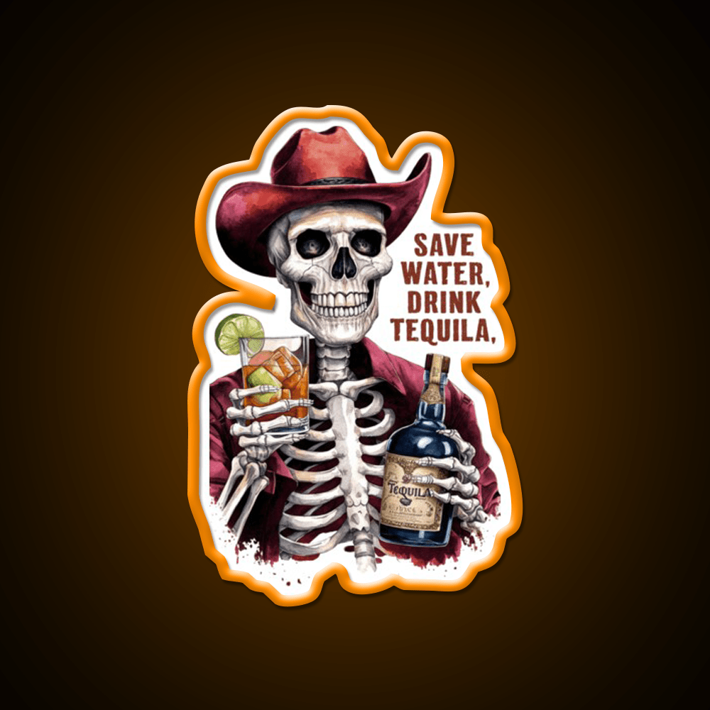 Save Water Drink Tequila Party Drink Tequila Led Neon Sign Wall Light Rgb Color - Shineneon