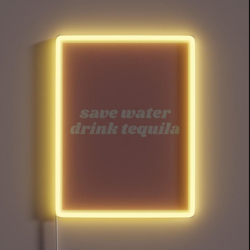 Save Water Drink Tequila Rgb Led Neon Sign - Shineneon