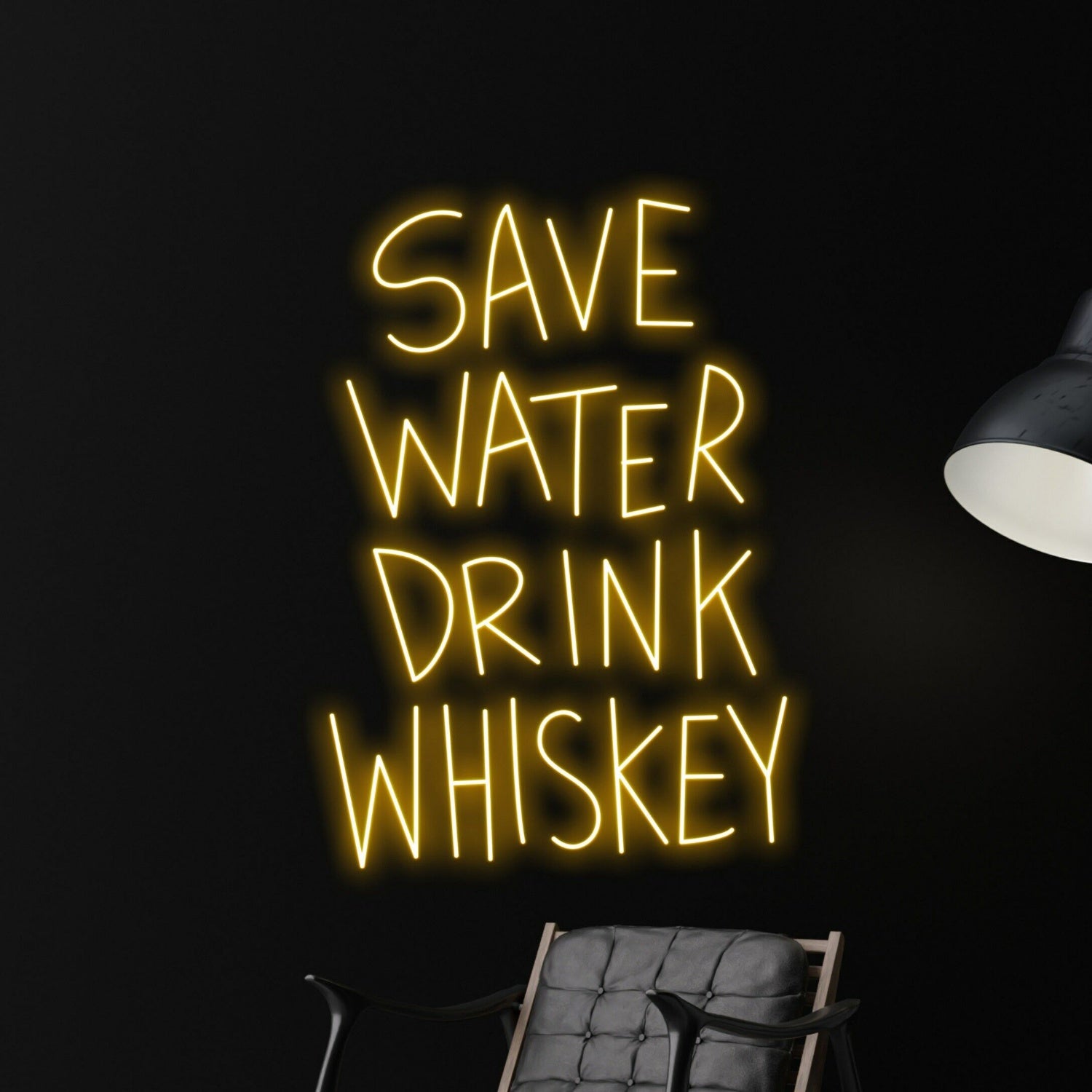 Save Water Drink Whiskey Led Neon Sign Bar Club Decor | Shineneon