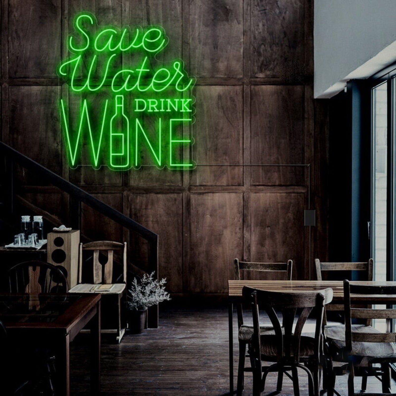 Save Water Drink Wine Led Neon Sign For Fun And Social Spaces - Shineneon