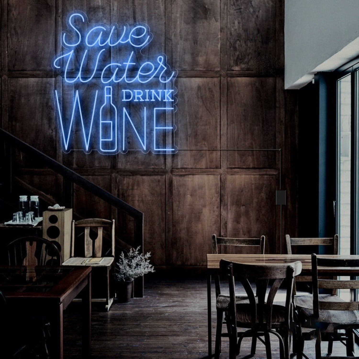 Save Water Drink Wine Led Neon Sign For Fun And Social Spaces | Shineneon