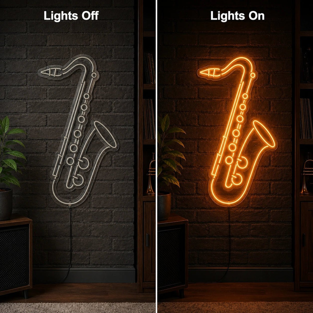 Saxophone LED Neon Sign Man Cave Neon Sign - Shineneon