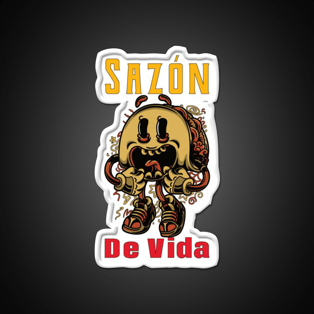 Saz贸n De Vida Taco Led Neon Sign Mexican Food Sign Rgb Color - Shineneon