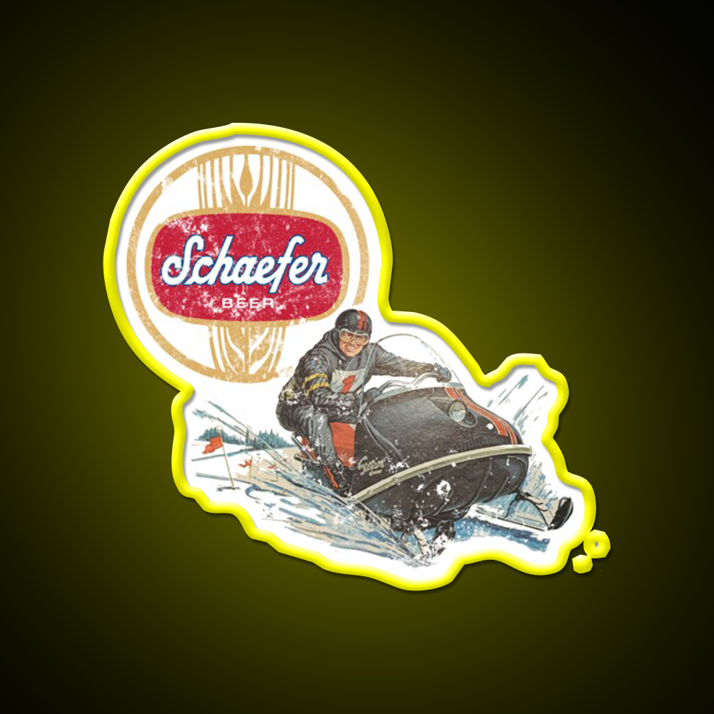Schaefer Beer Snowmobiling Beer Bar Decor Led Neon Sign Rgb Color - LED neon sign view 7
