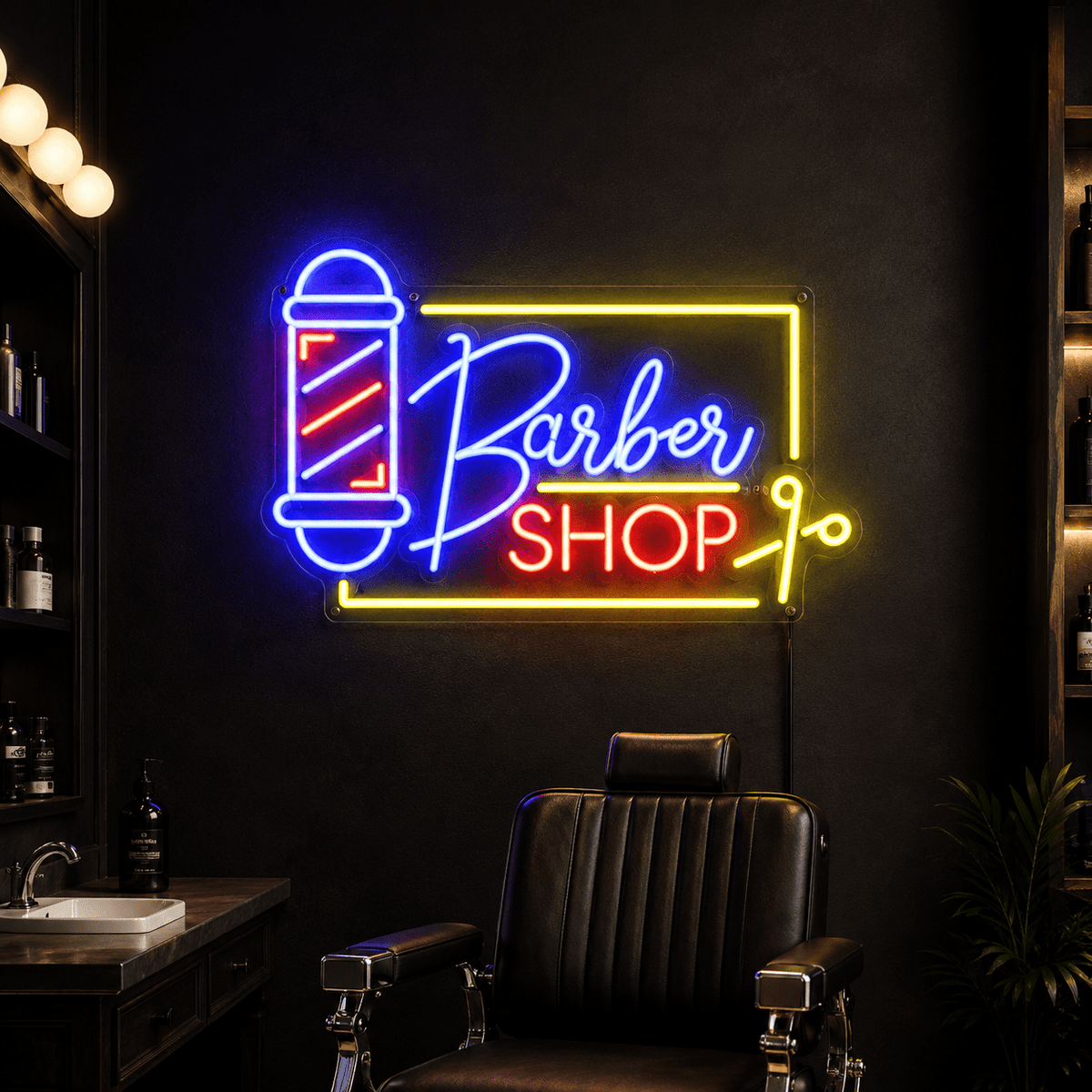 Schild Barbershop Mit LED Neon Sign - Shineneon
