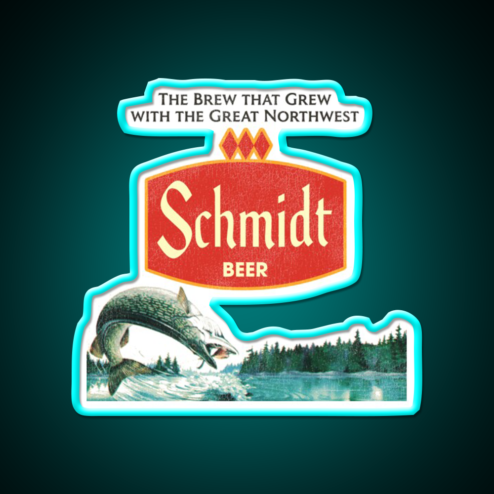 Schmidt Beer Nature Scene Beer Bar Decor Led Neon Sign Wall Art Rgb Color - Size and dimension reference