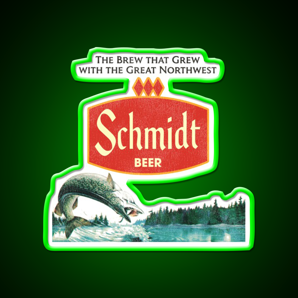 Schmidt Beer Nature Scene Beer Bar Decor Led Neon Sign Wall Art Rgb Color - LED neon sign view 8
