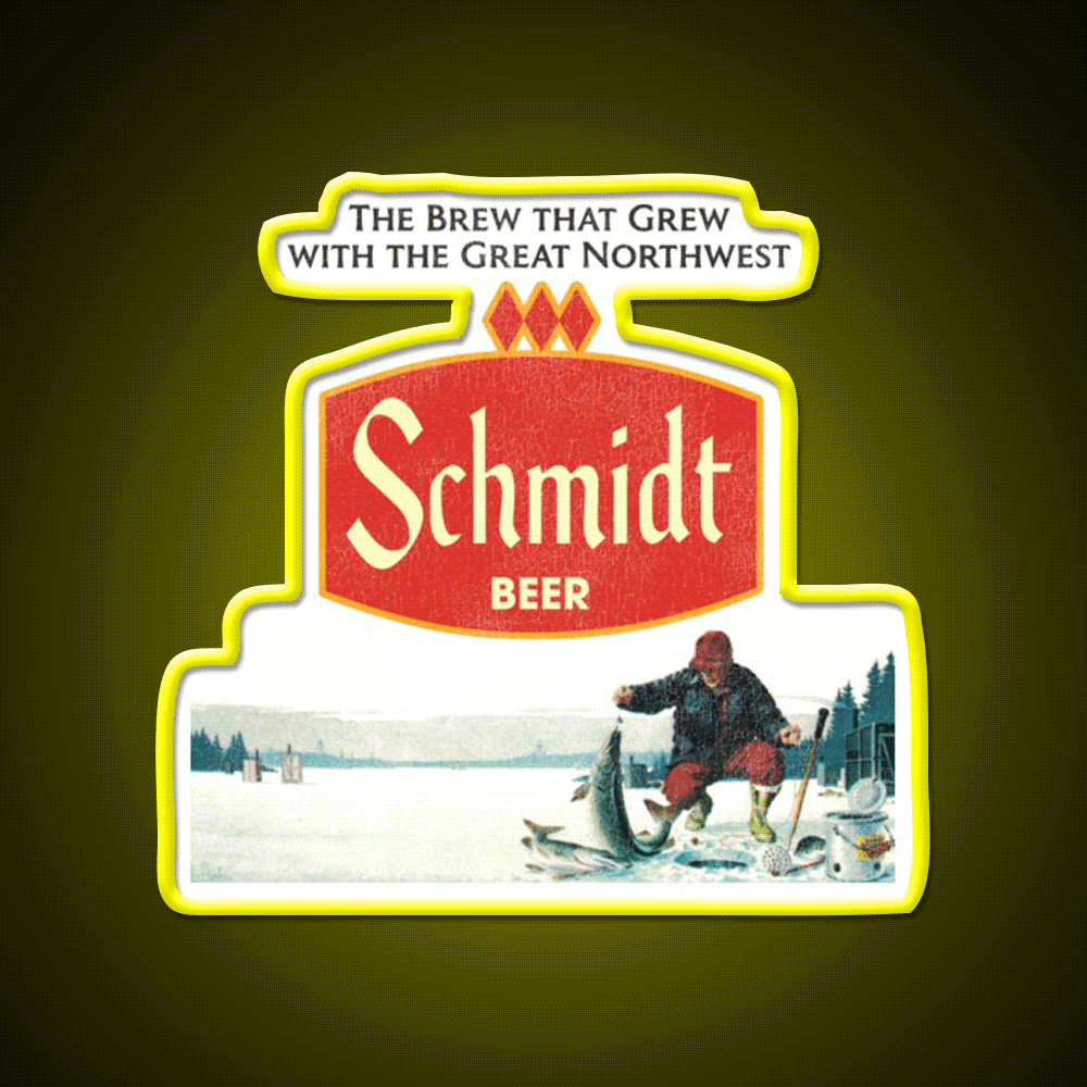 Schmidt Beer Nature Scene Beer Bar Decor Led Neon Sign Wall Decor Rgb Color - Custom LED neon sign front view