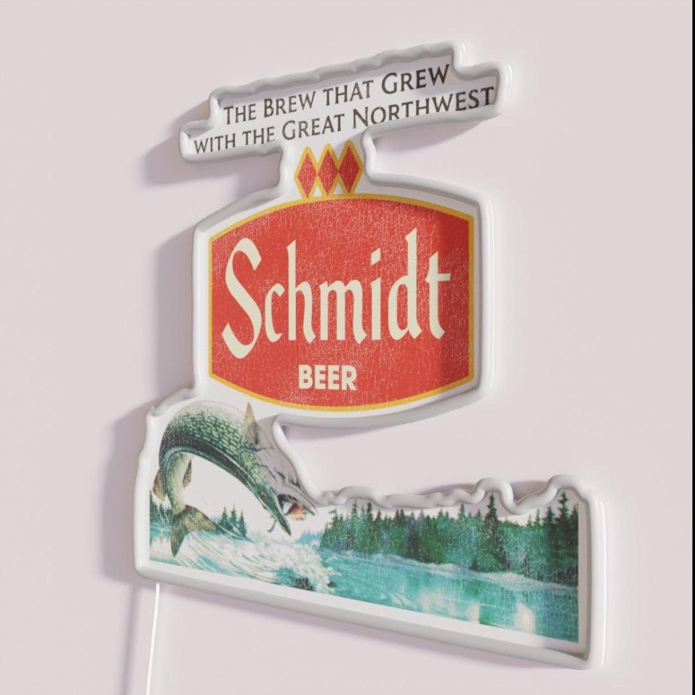 Schmidt Beer Retro Defunct Nature Scene Rgb Led Neon Sign - Shineneon