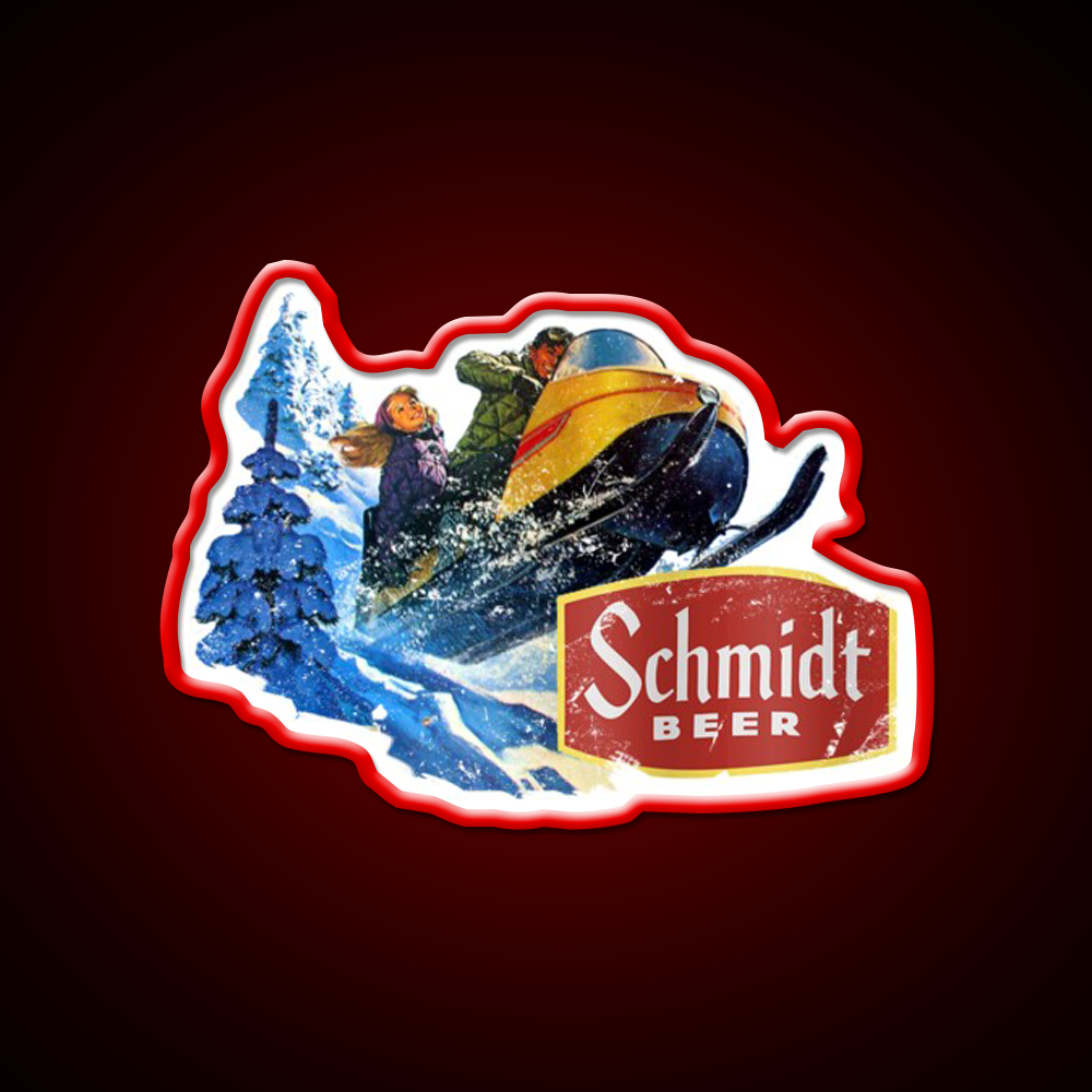 Schmidt Beer Snowmobile Beer Bar Decor Led Neon Sign Rgb Color - LED neon sign view 10