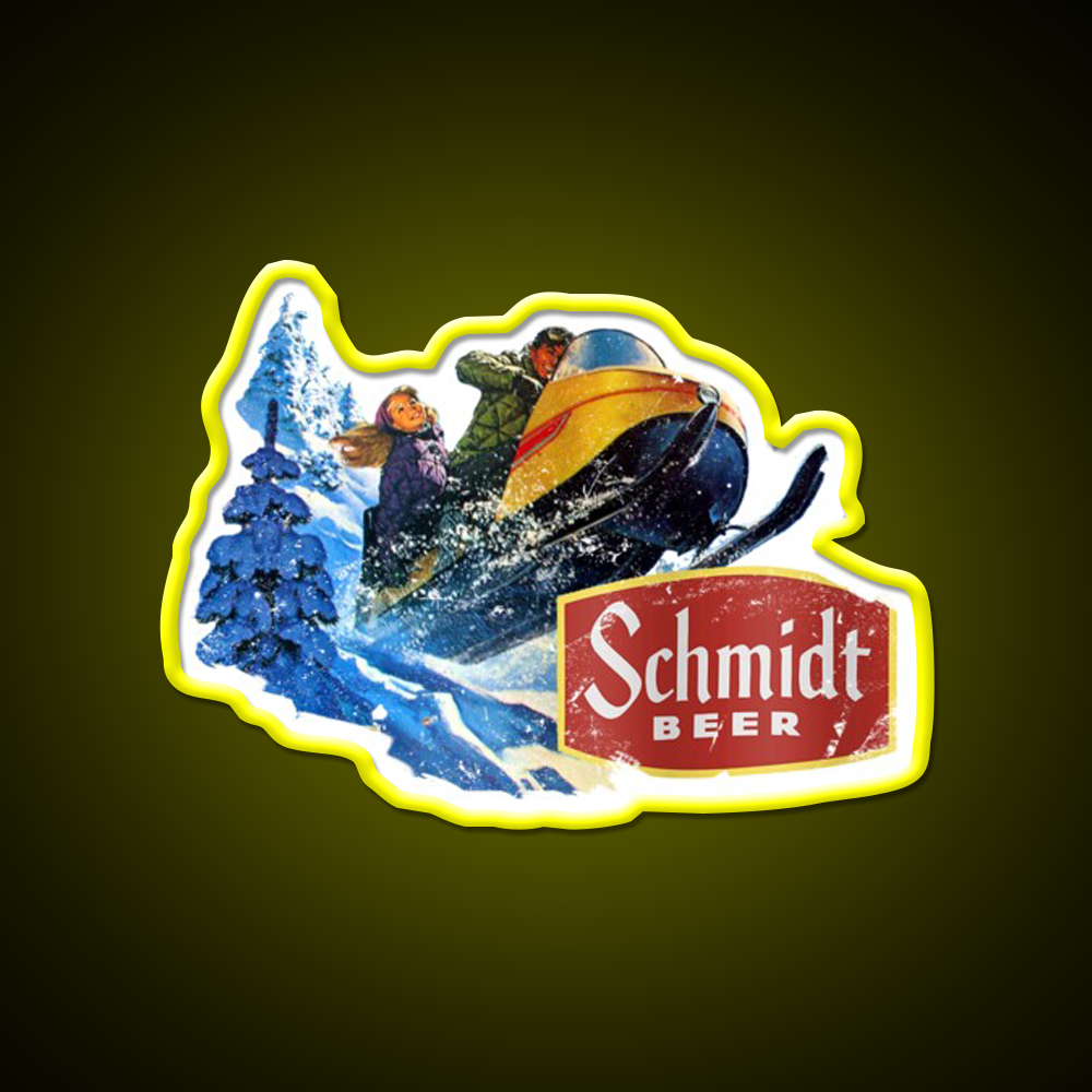 Schmidt Beer Snowmobile Beer Bar Decor Led Neon Sign Rgb Color - LED neon sign view 7