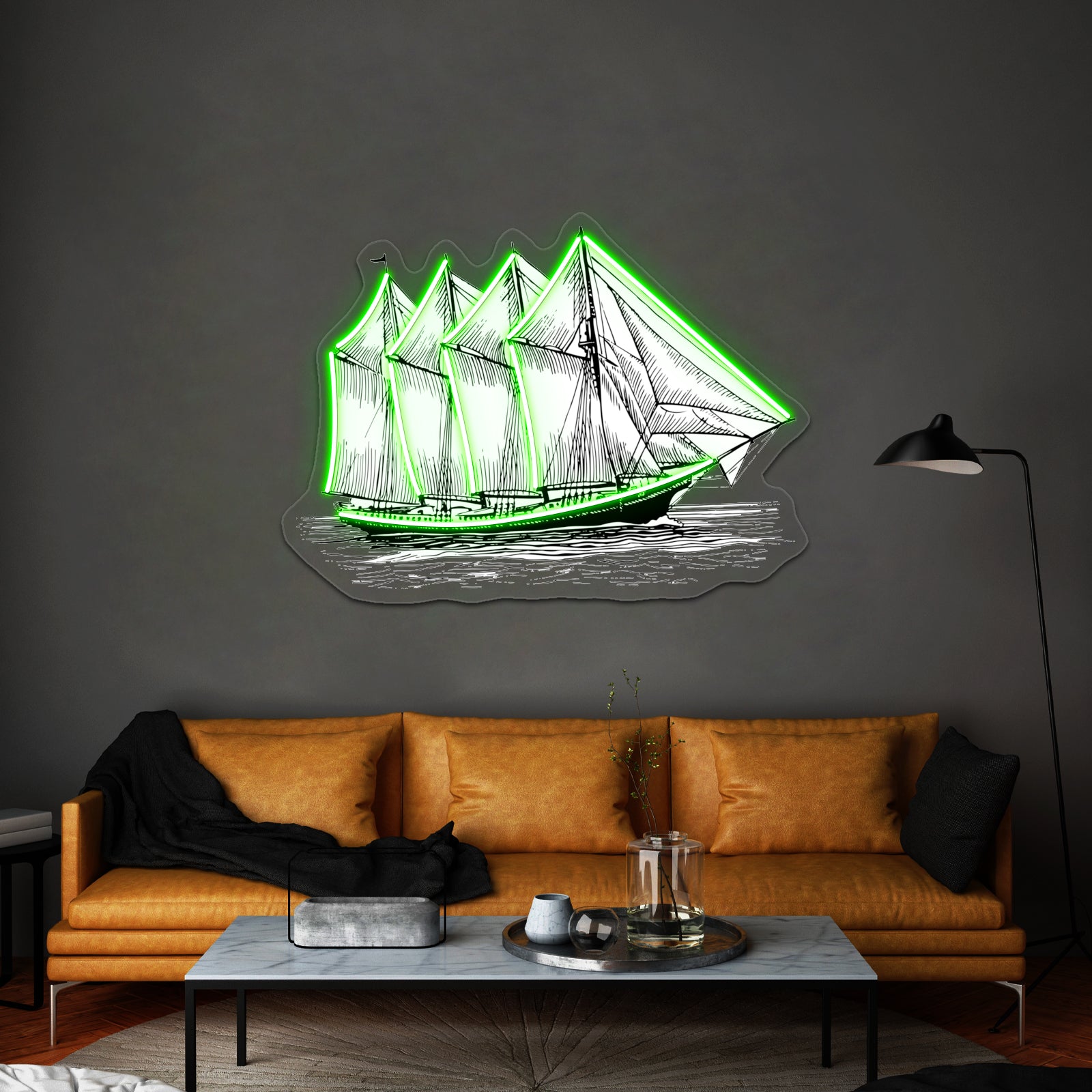 Schooner Wall Artwork Neon Signs | Shineneon