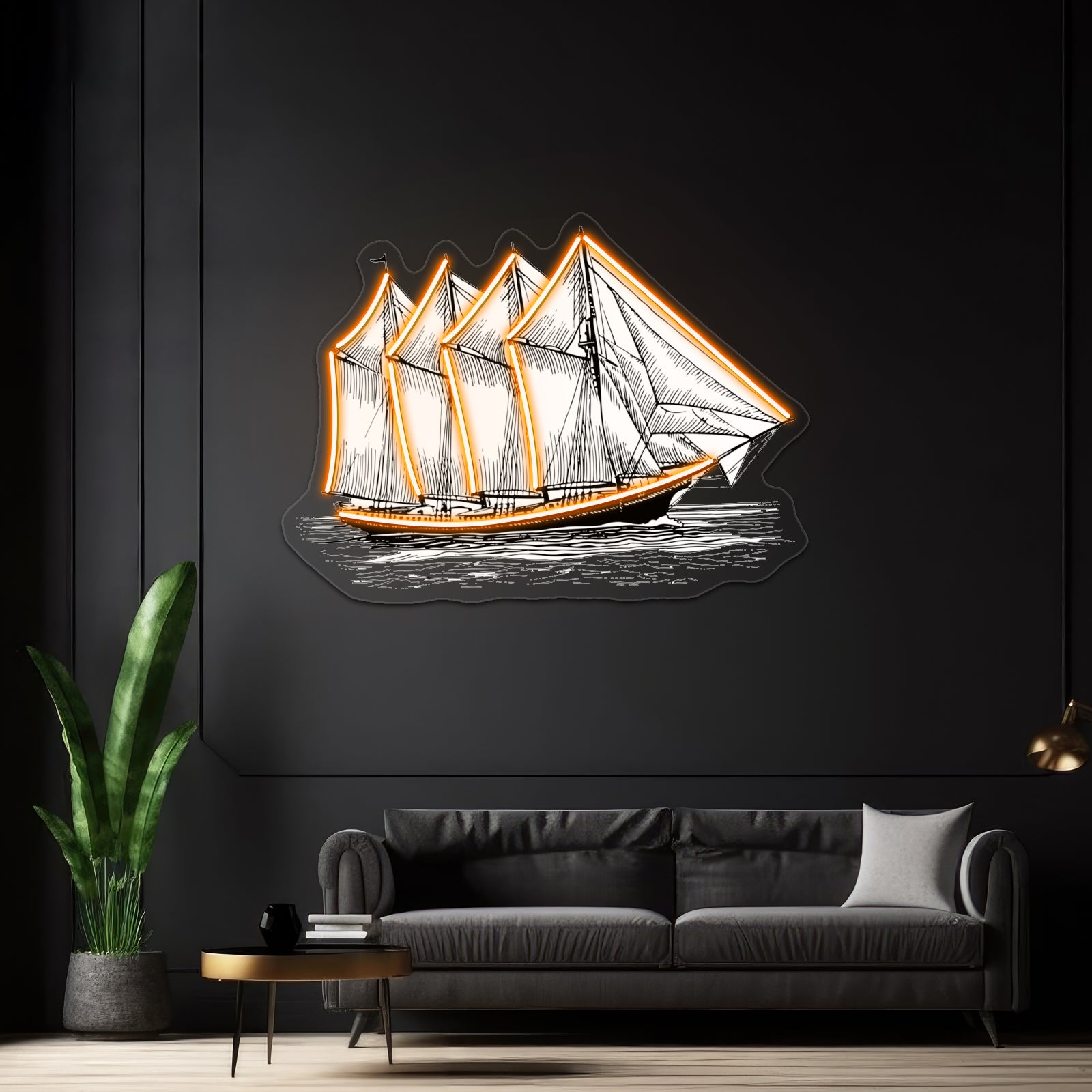 Schooner Wall Artwork Neon Signs | Shineneon