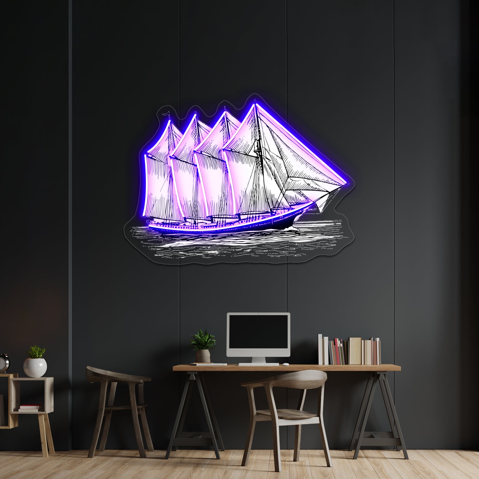 Schooner Wall Artwork Neon Signs | Shineneon