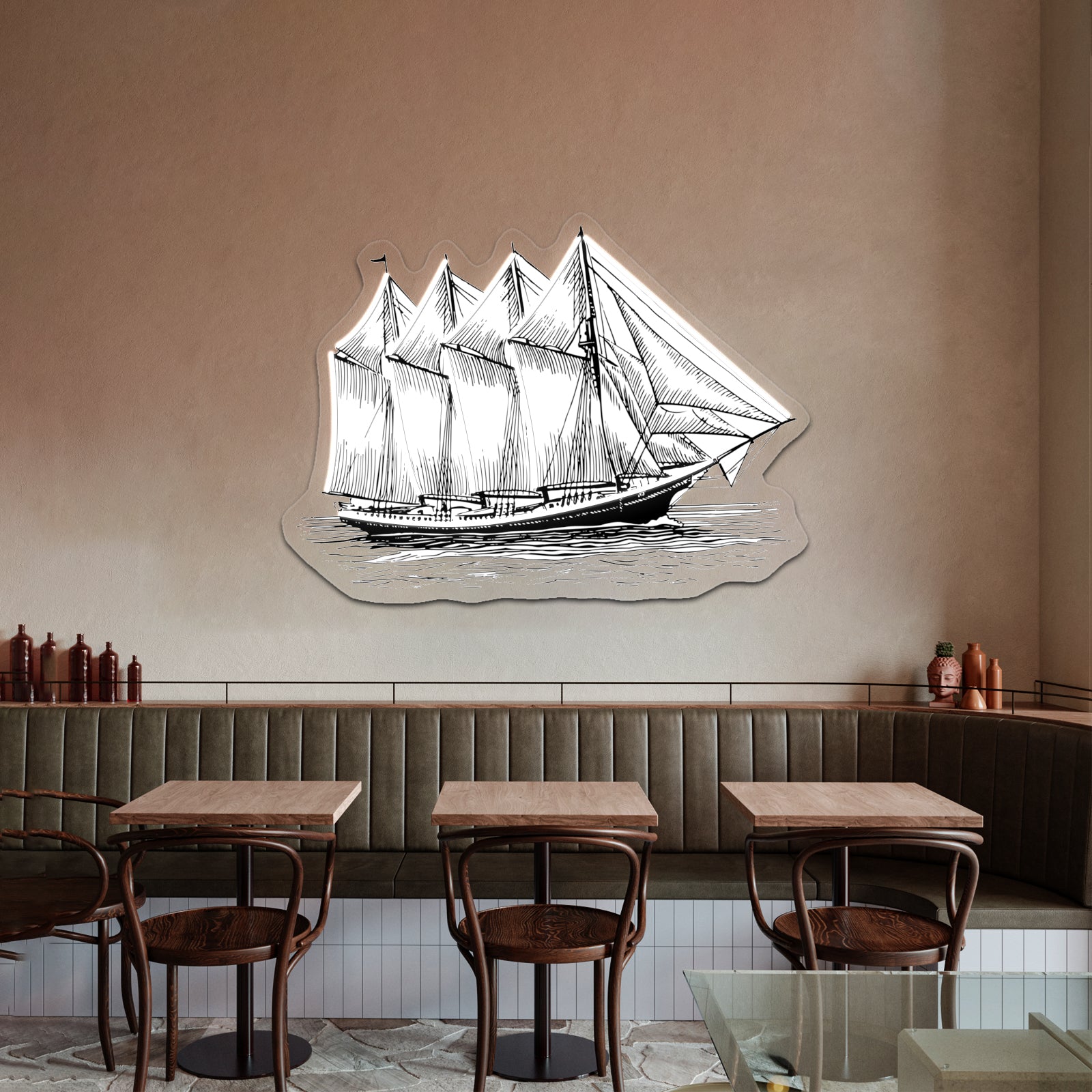 Schooner Wall Artwork Neon Signs | Shineneon