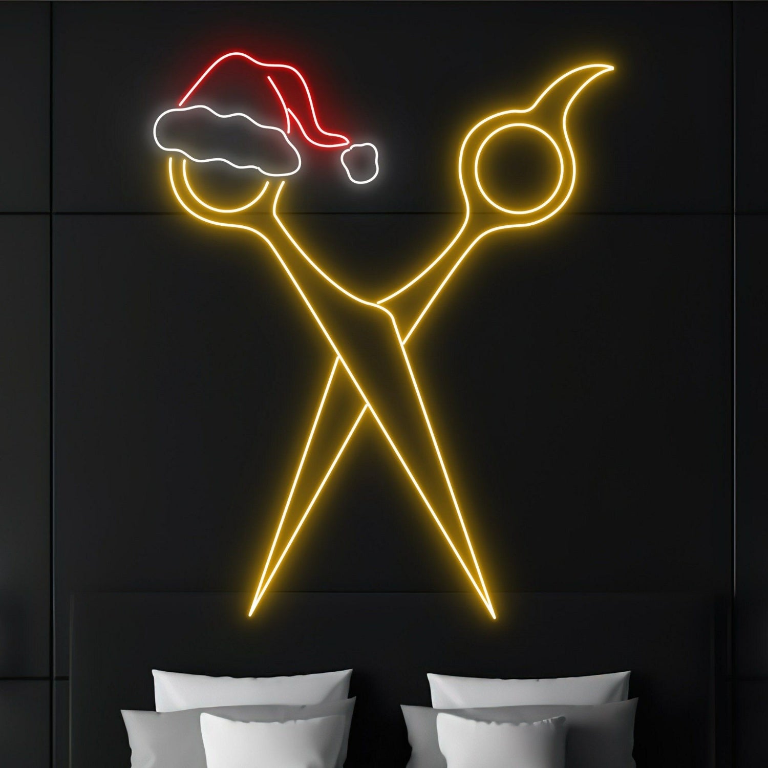 Scissors Comb Neon Led Sign Welcome Salon Logo Decor | Shineneon