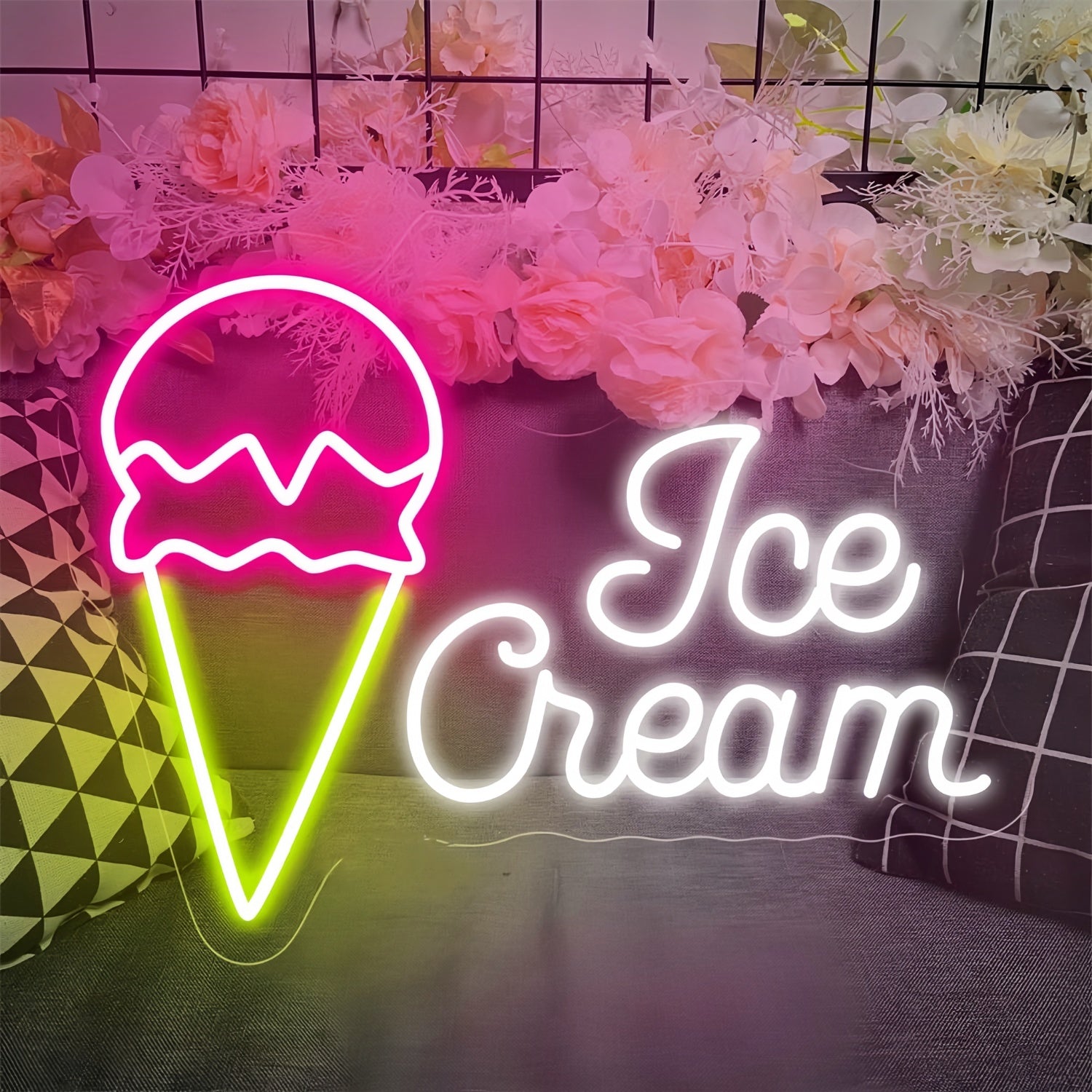 Scoop And Smile Neon Ice Cream Cone | Shineneon