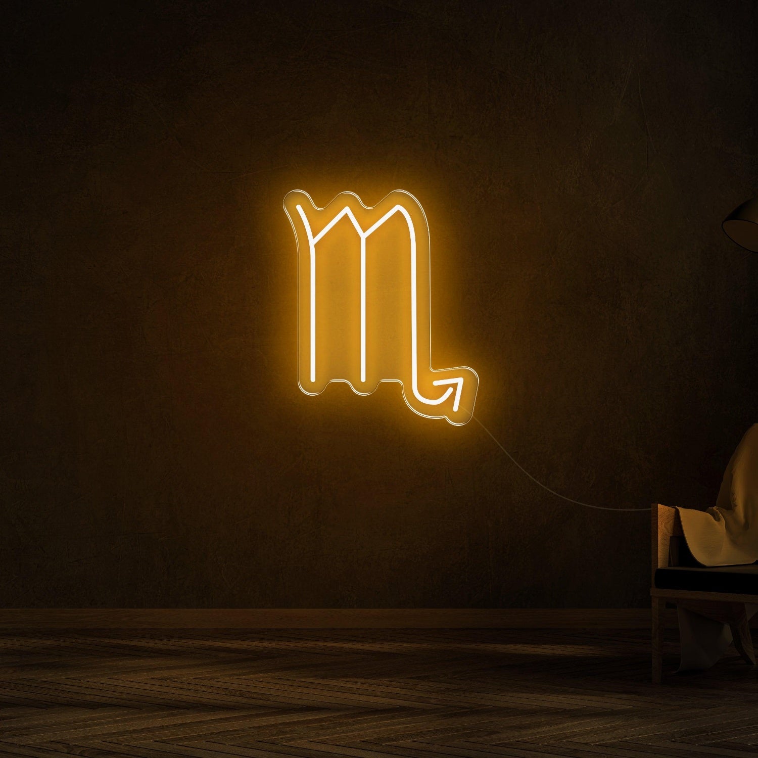 Scorpio Zodiac Yellow Led Neon Sign For Modern Home Decor | Shineneon