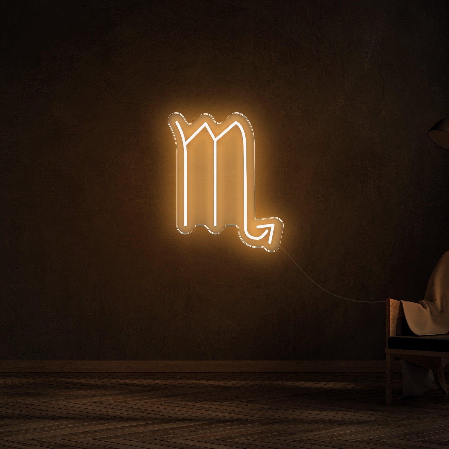 Scorpio Zodiac Yellow Led Neon Sign For Modern Home Decor | Shineneon