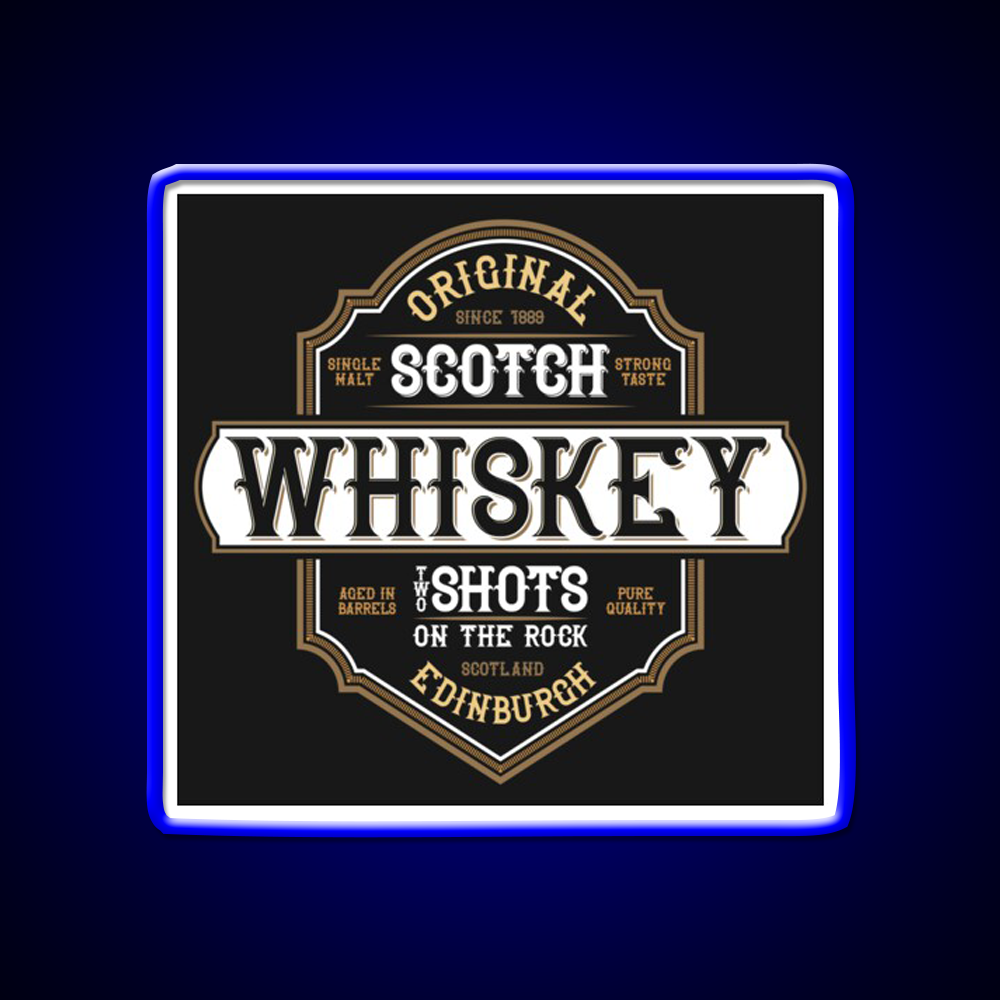 Scotch Whiskey From Edinburgh Scotland Whiskey Drink Bar Led Neon Sign Rgb Color