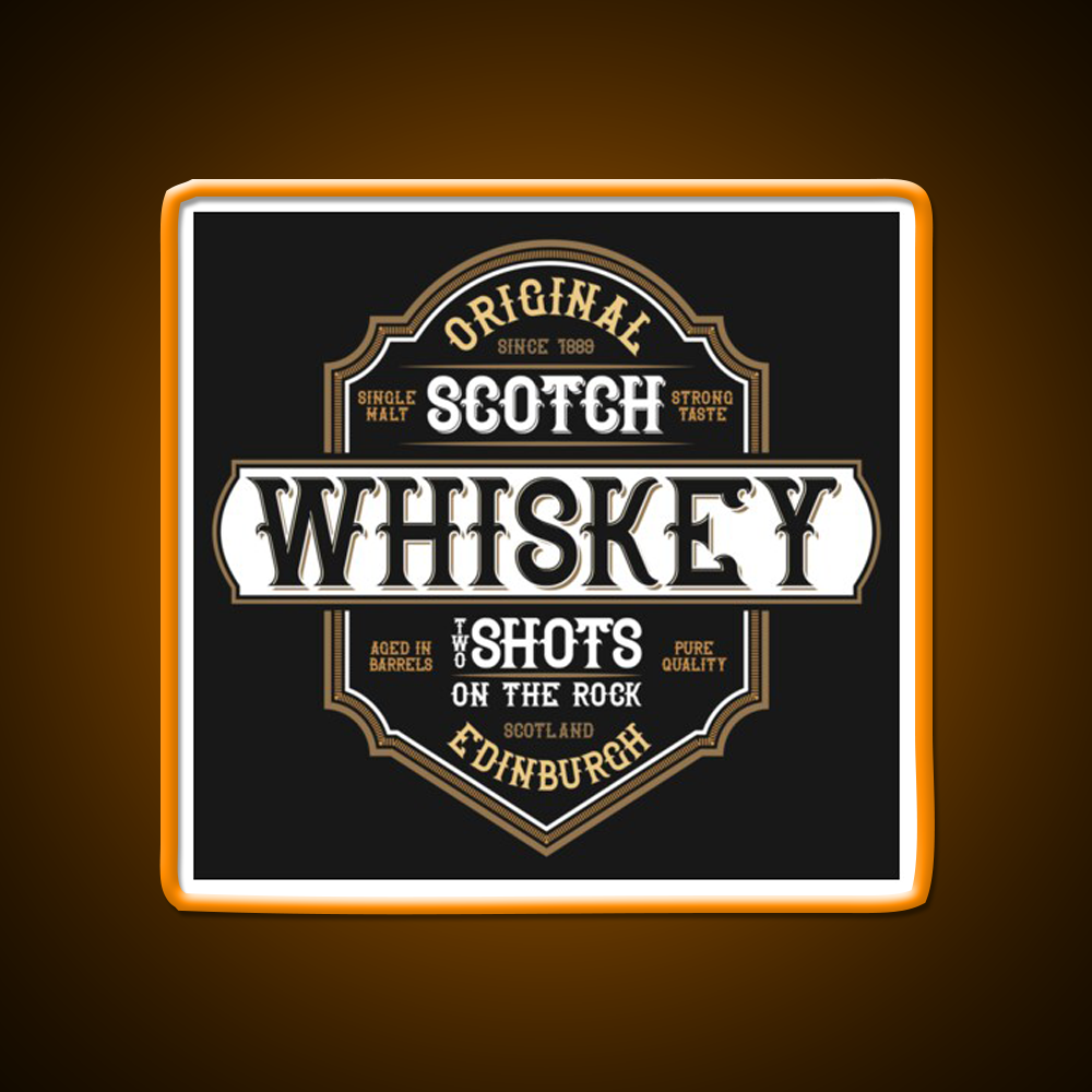 Scotch Whiskey From Edinburgh Scotland Whiskey Drink Bar Led Neon Sign Rgb Color