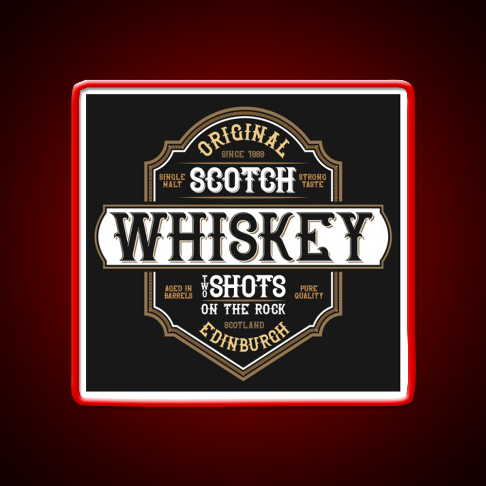 Scotch Whiskey From Edinburgh Scotland Whiskey Drink Bar Led Neon Sign Rgb Color