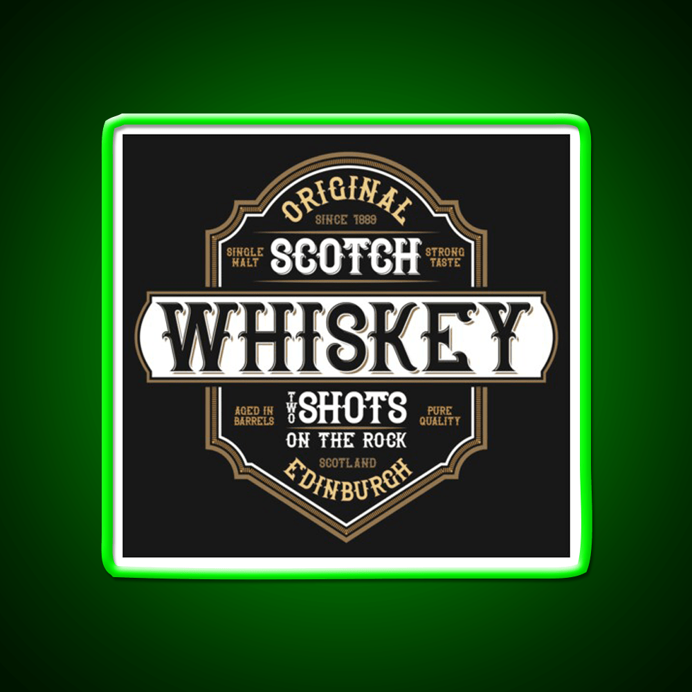 Scotch Whiskey From Edinburgh Scotland Whiskey Drink Bar Led Neon Sign Rgb Color - Shineneon
