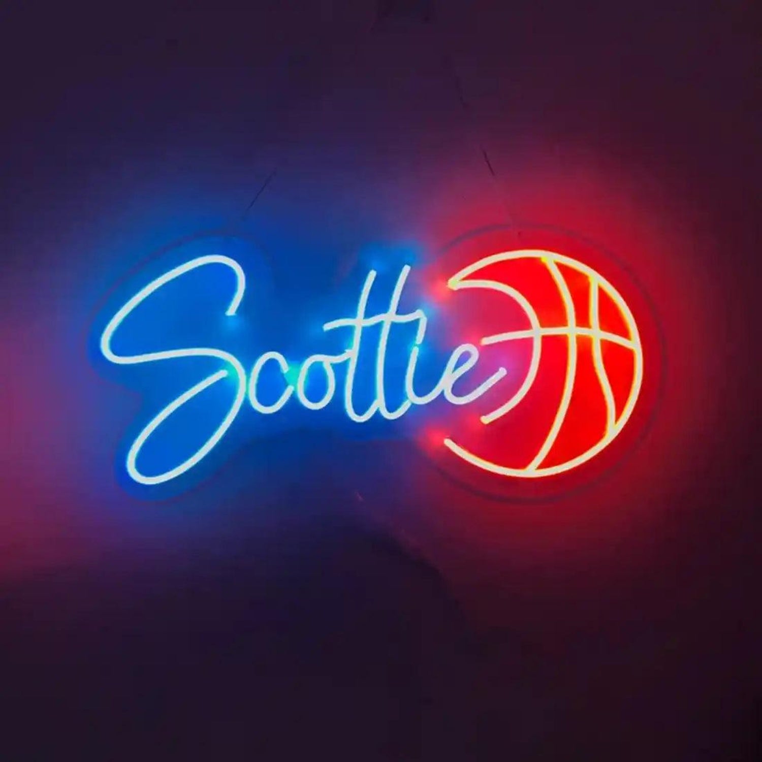 Scottie Blue Red Basketball Led Neon Sign For Sports-Themed Room Decor | Shineneon