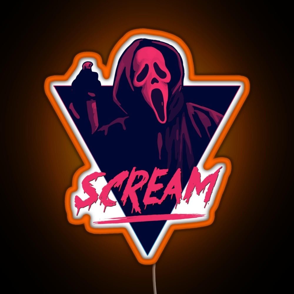Scream Movie 80s Design Rgb Led Neon Sign Pop Wall Art - Shineneon